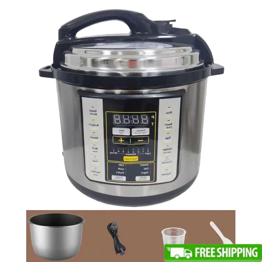 12 In 1 Electric Pressure Cooker 24 Hour Reservation Slow Cooker Rice Cooker Yogurt Maker Wok Steamer Baking Machine Stainless