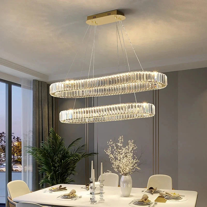 GreeLustr Luxury LED Pendant Light Modern Crystal Chandelier Living Rooms