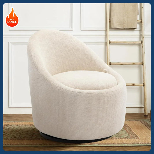 [Best Seller!]Swivel Accent Chair, 360° Swivel Chair with Hidden Storage, Modern Small Barrel Swivel Armchair for Living Room/Be