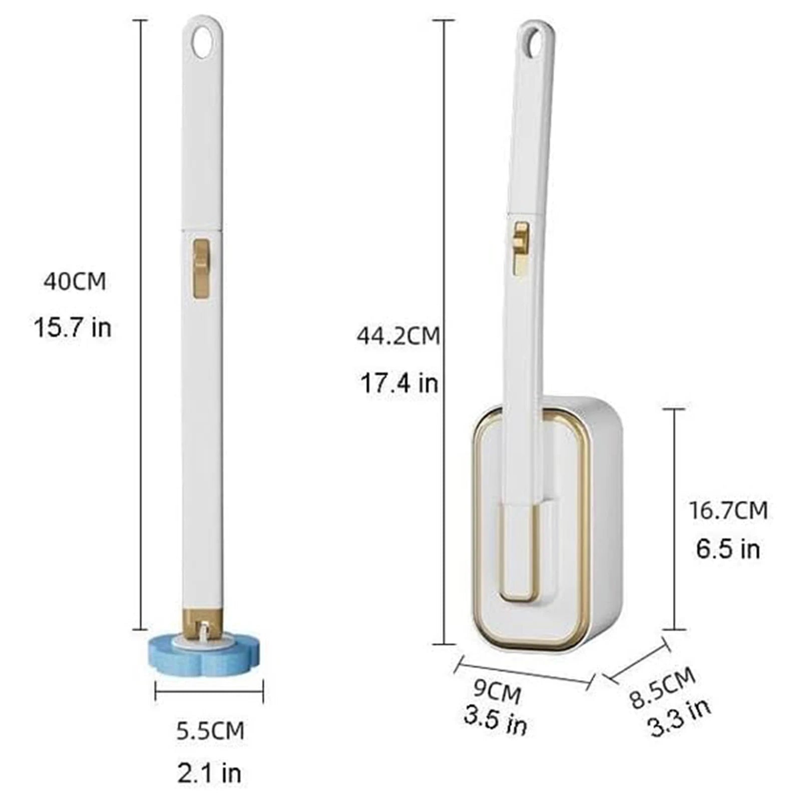 Wall Mounted Toilet Brush with 36 Refill Heads and Holder Disposable Toilet Brush for Floor Drain Bathtub Mirror Sink Glass