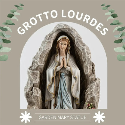Virgin Mary Statue Catholic Decor Our Lady Of Lourdes Grotto Sculpture Home Yard Patio Lawn Hallway