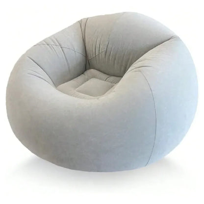 Inflatable Beanless Bean Bag Chair Lounge Sofa Grey,23856396
