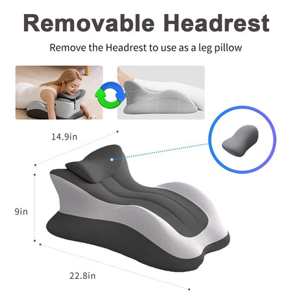 Multifunctional Memory Foam Prone Reading Pillow Relieve Neck Arm Fatigue Removable Headrest Anti-Slip Ideal for Bed Reading Wat