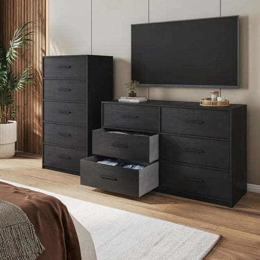 6-Drawer Dresser With Large Fabric Storage Drawers For Bedroom