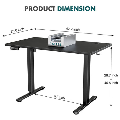 JHK Electric Height Adjustable Ergonomic Standing Desk For Home Office