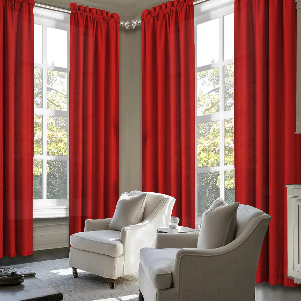 SABALANICA Light Filtering Fade Resistant Polyester Rod Pocket Curtains