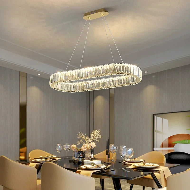 GreeLustr Luxury LED Pendant Light Modern Crystal Chandelier Living Rooms