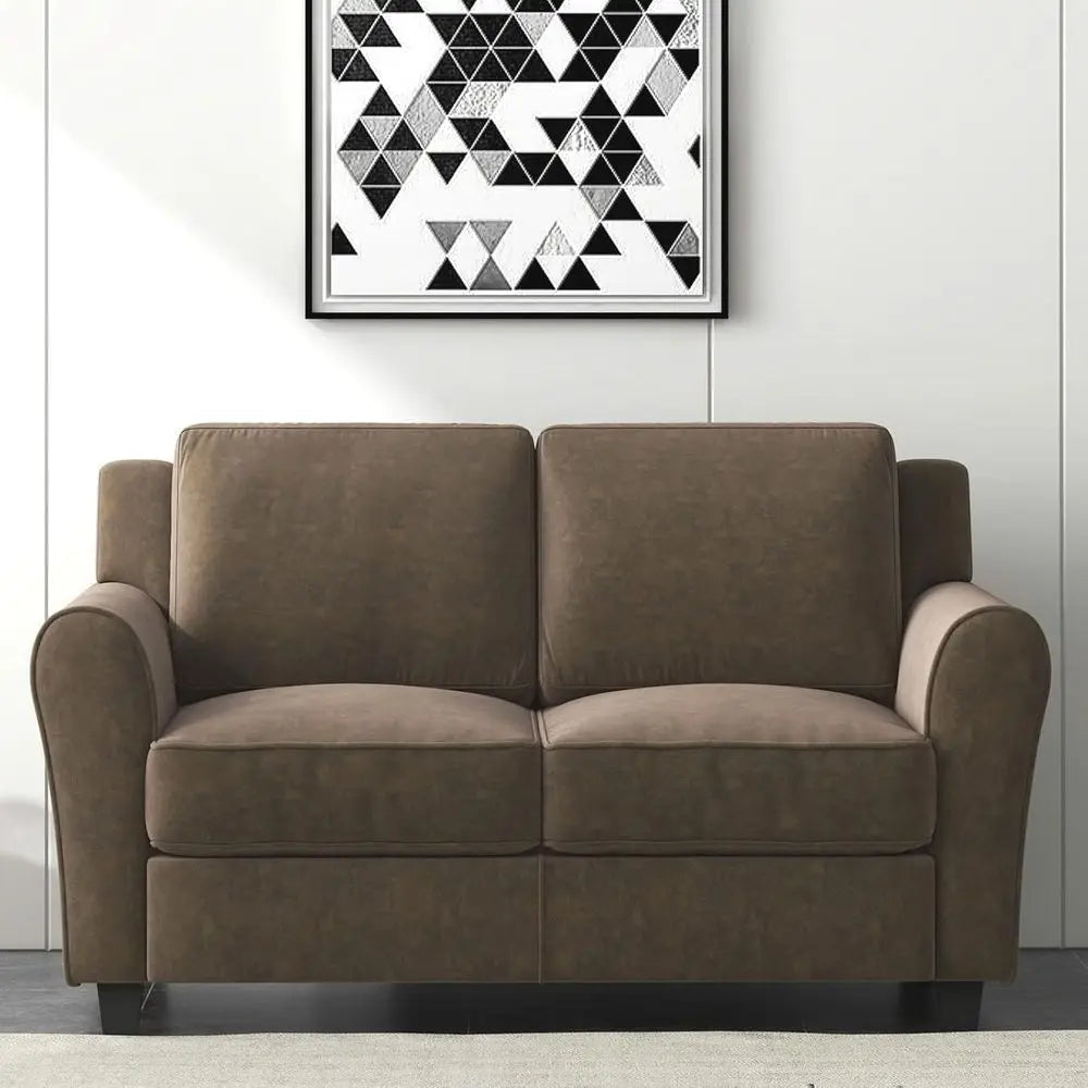 Modern Loveseat Sofa With Thick Cushions For Small Spaces