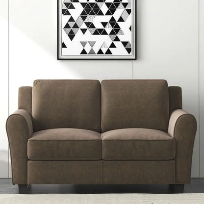 Modern Loveseat Sofa With Thick Cushions For Small Spaces