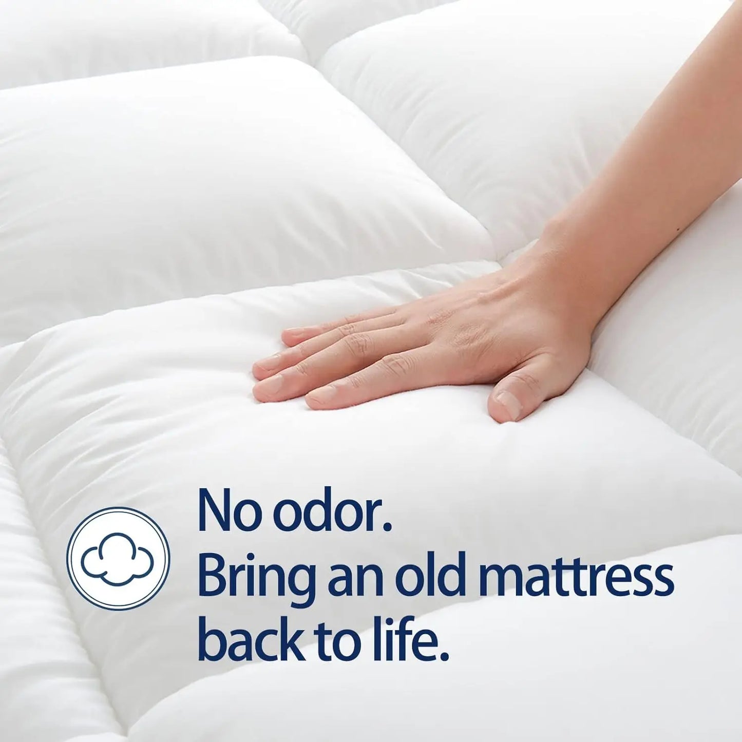 WQSPRING Thick Mattress Topper Extra Thick Pad For Back Pain