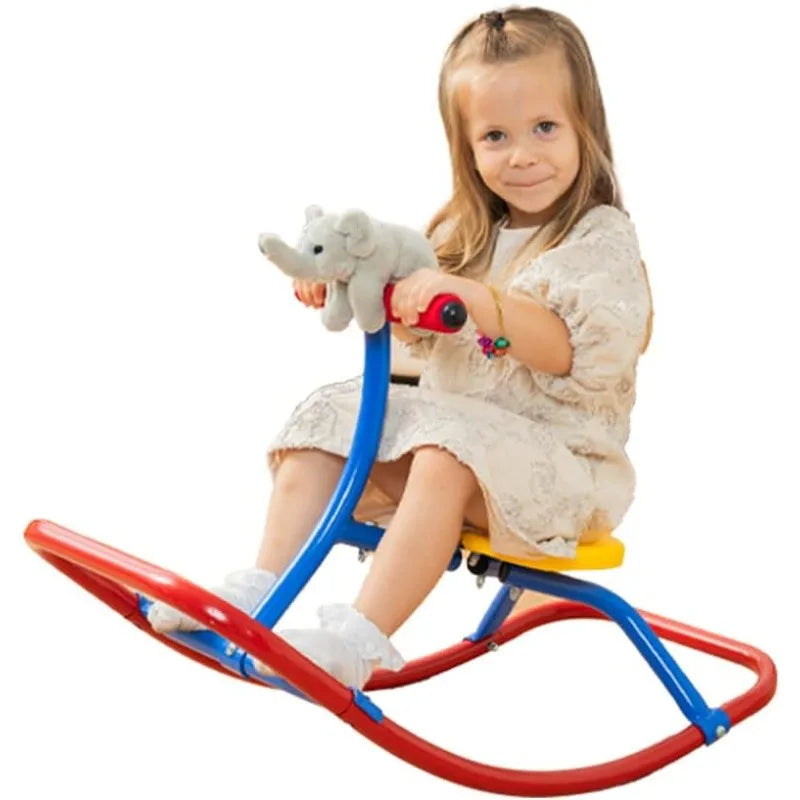 YTYIN Premium Kids Rocking Horse Seesaw Combination Playground Equipment Backyard