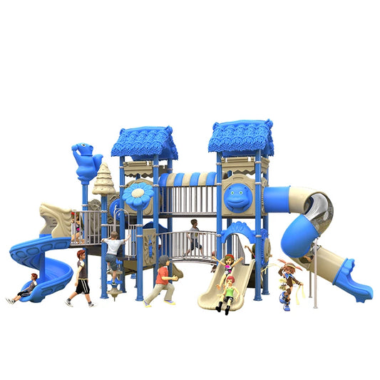 Outdoor Large Playground Slide For Community Parks And Play Areas