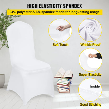 SucceBuy 50 100Pcs Wedding Chair Cover Spandex Stretch Slipcover for Restaurant Banquet Hotel Dining Party Universal Chair Cover