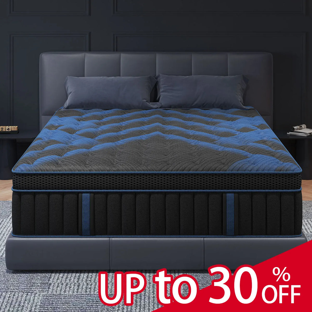 14"Gel Memory Foam Hybrid Pocket Spring Mattress Twin Full Queen King Bed Mattress In A Box, Medium Firm Motion Isolation