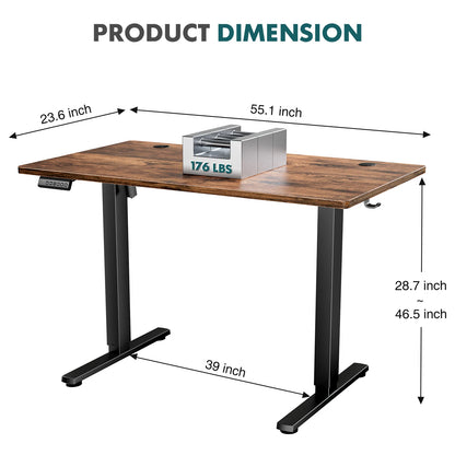 JHK Electric Height Adjustable Ergonomic Standing Desk For Home Office