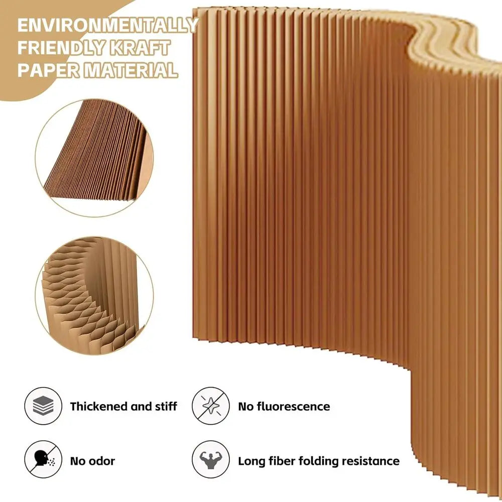 Folding Paper Room Divider, Lightweight Freestanding Privacy Screen Partition Wall for Home or Office, Foldable, Compact Storage
