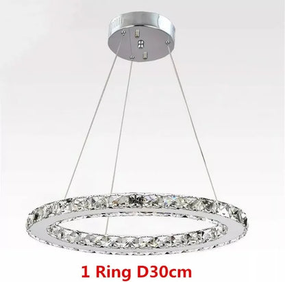 Luxury K9 Crystal Led Modern Pendant Light Chandelier DIY Shape Nordic Ceiling Lamp Lustre Living Dining Room Hang Decor Fixture