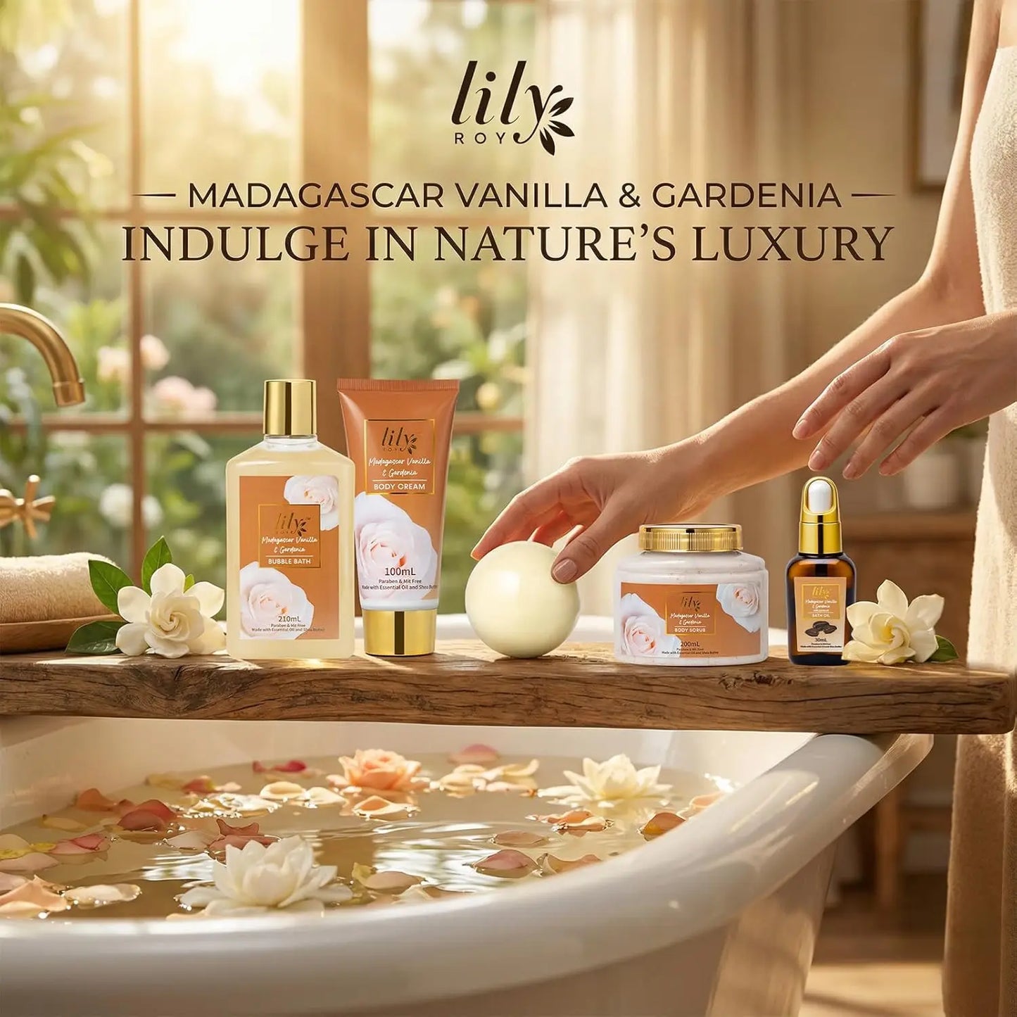 17-Piece Vanilla Bath & Body Gift Set for Women - Spa Basket with Luxurious Essentials, Perfect for Holidays and Self-Care