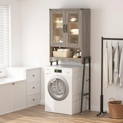 RBXC Space Saving Bathroom Storage Cabinet With Tempered Glass Door