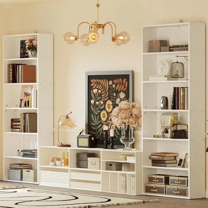 IRONCK Bookshelves and Bookcases Set of 2 Floor Standing 6 Tiers Display Storage Shelves 70 in Tall Bookcase for Home Office