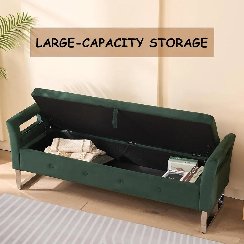 Ticify End Of Bed Storage Bench With Hidden Storage