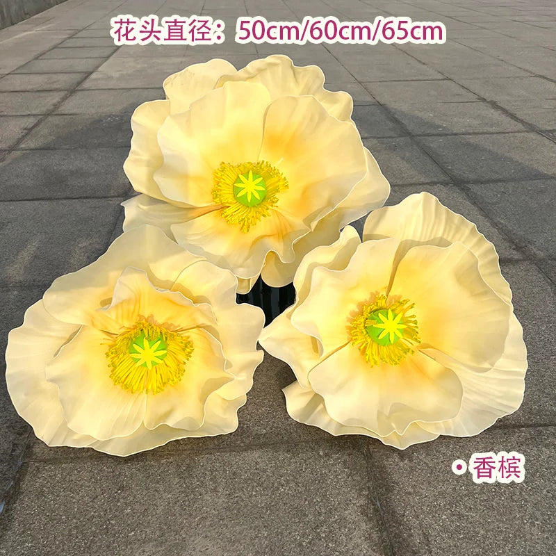 Waterproof Form Artificial Flowers Outdoor Wedding Accessories Plants Decoration Garden Fake Marriage Road Lead Flowers Decor
