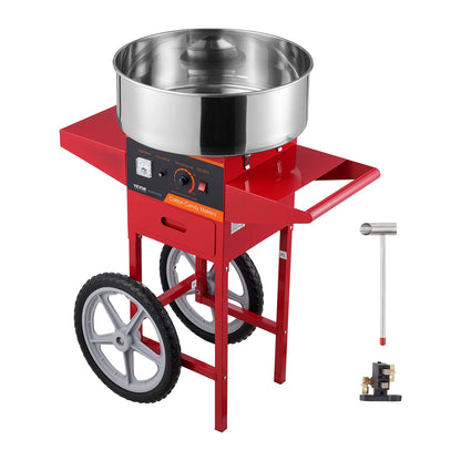 SucceBuy Electric Cotton Candy Machine Commercial Floss Maker with Stainless Steel Bowl Sugar Scoop Drawer for Birthday Party