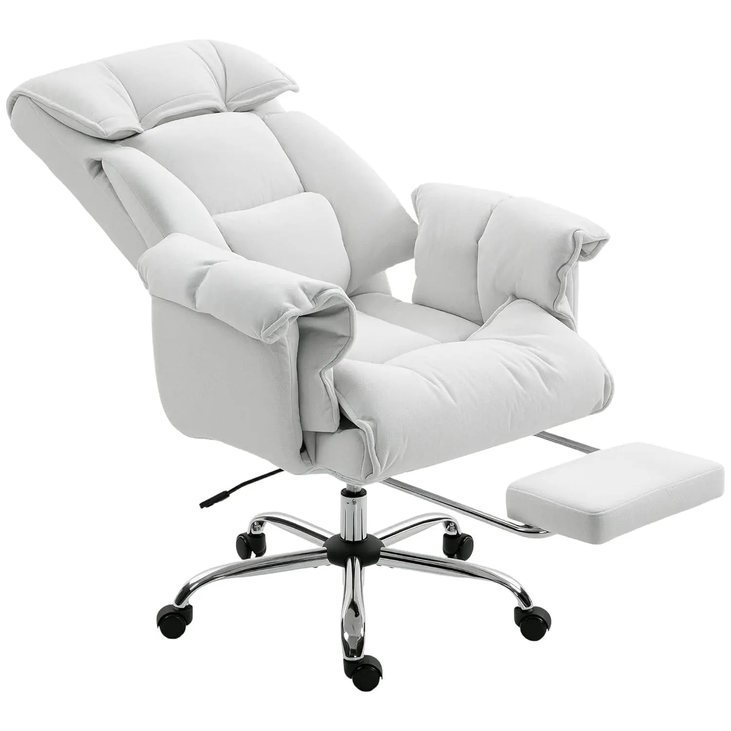 Executive Office Chair Comfy with Foot Rest, Reclining Swivel Computer Desk Chair with High Back, Thick Cushion,, Customized