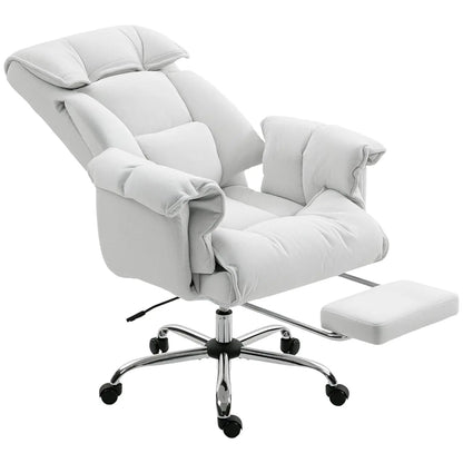 Executive Office Chair Comfy with Foot Rest, Reclining Swivel Computer Desk Chair with High Back, Thick Cushion,, Customized