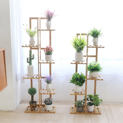 Wisfor Bamboo Corner Plant Stand Multi Tier Flower Holder Shelf