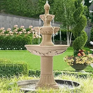 Large Outdoor Water Fountains for Gardens - 48.4 Tall Cascading Indoor Floor Fountains and Waterfalls