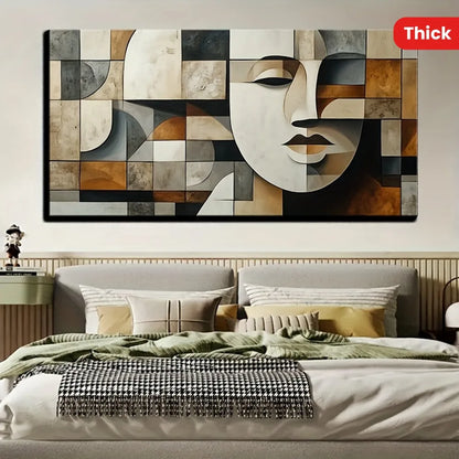 Hign-concerned Abstract Geometric Wall Art Solid Pine Frame
