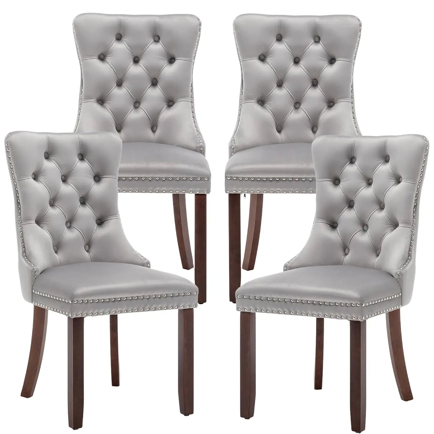 Mid Century Modern Dining Chair Set of 4 Velvet Upholstered Dining Accent Chair Farmhouse Dining Chairs with High, Customized