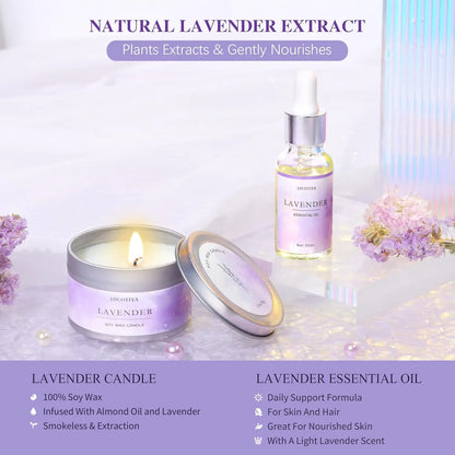 Lavender Spa Gift Basket for Women - Relaxing Self Care Set, Perfect for Christmas, Birthday, Mother&