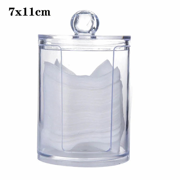 Acrylic Makeup Organizer For Cotton Swabs Jewelry And Remover Pads