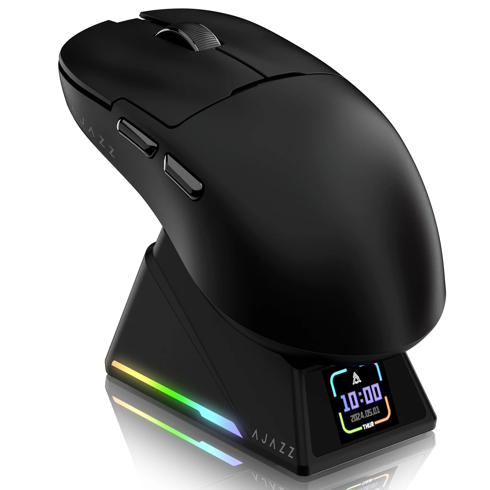 AJAZZ AJ159APEX 8Khz Wireless Gaming Mouse Ultralight Magnetic Screen Charging Dock PAW3950 BT/2.4Ghz/Type-c Wired Programmable