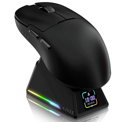 AJAZZ AJ159APEX 8Khz Wireless Gaming Mouse Ultralight Magnetic Screen Charging Dock PAW3950 BT/2.4Ghz/Type-c Wired Programmable
