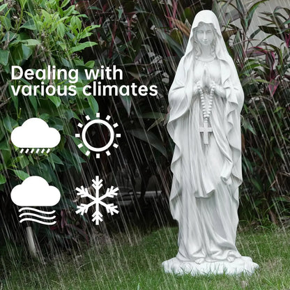 Virgin Mary Praying Statue 31.49 Inch Tall Outdoor Garden Religious Garden Statue Mary Statue Outdoor Yard Patio Deck Home Entry