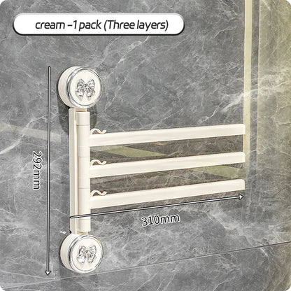 Big Red House Wall Mounted Towel Pole Rack Suction Cups