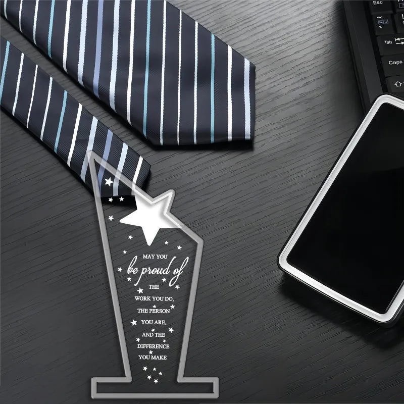 1 Pcs Employee Appreciation Awards for Coworker Acrylic Thank You Trophy May You Be Proud of The Work You Do Sign Prizes