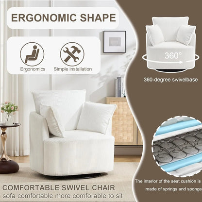 Swivel accent chair,Swivel barrel chair,Reclining armchairs for bedrooms Swivel chair,Upholstered Living Room Chair, Customized