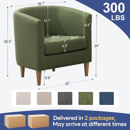 Pair Of Modern Accent Chairs With Armrests For Living Rooms