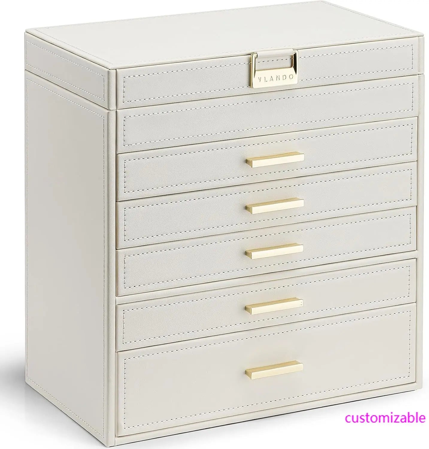 6 Layer Large Jewelry Box - Jewelry Holder Organizer, Jewelry Box Organizer for Drawer Necklace Ring Bracelet and Watch