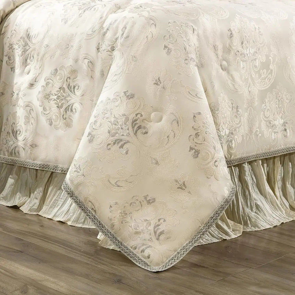 Luxury Comorter Set, loral Design Comorter King Sets or Bedroom, Quality Bedding Set PrincStyle with Euro Shams, Bedskirt, Decor