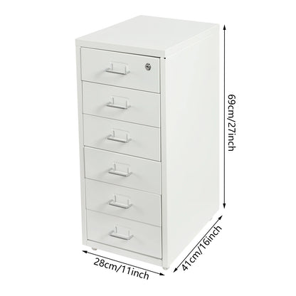 Locking Rolling Metal Filing Cabinet for Home Office Storage