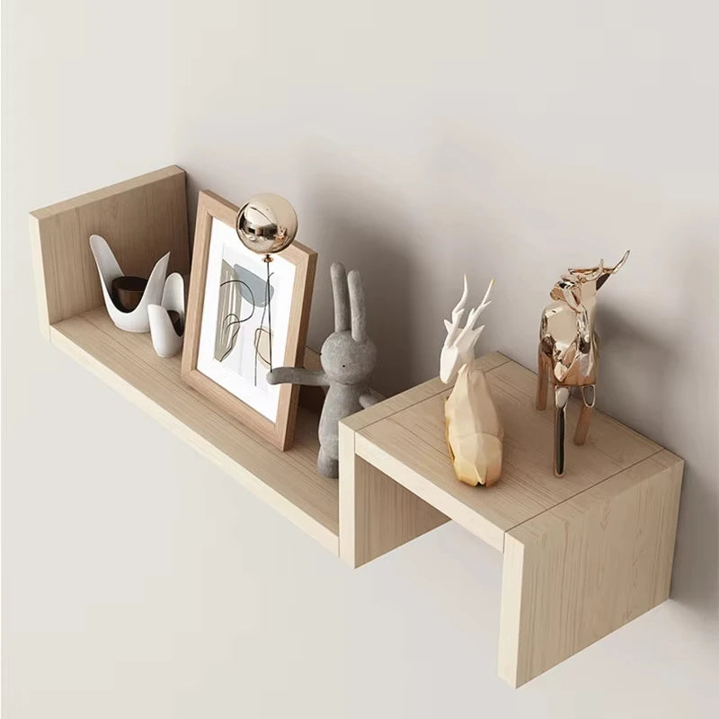2 PCS floating shelf, partition, wall shelf, reinforcement board, strong load-bearing capacity, simple installation, can be used