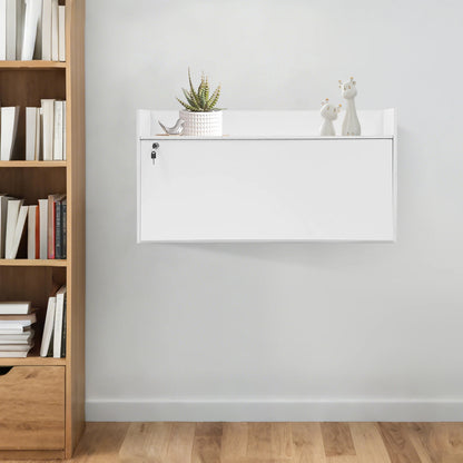 Wall Mounted Foldable Table Cabinet Multifunctional Floating Desk Load Capacity 20kg For Bedrooms, Studies, Offices