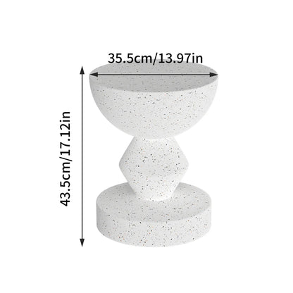 Modern Lightweight Concrete Side Table for Living Room Bedroom Sofa