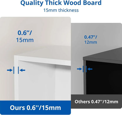 Limited-time promotionCustomizable White Bookshelf, 3-Tier Open Shelf Bookcase, 10 Cube Storage Organizer with Anti-Tilt Device