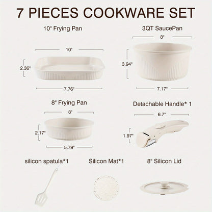 24pcs/7pcs/5pcs Cookware Set Non-Stick Pots &amp; Pans Induction-Ready Kitchen Cookware Set Includes Skillet/Frying Pan/Soup Pot/Ste